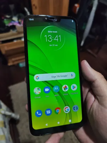 Celular Motorola Moto G7 Power 64gb Azul com Carregador Novo