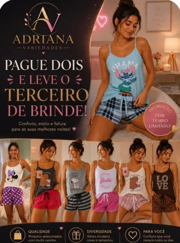 Promoção de pijamas