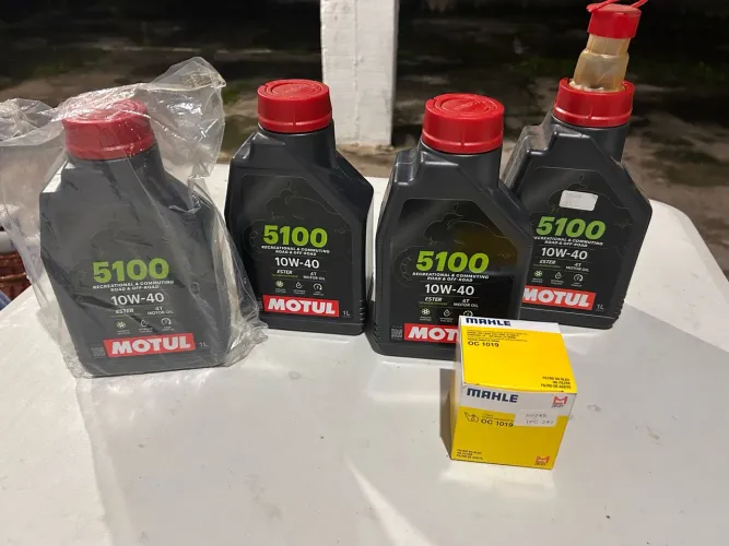 Óleo motul 5100 10w40 mais filtro de óleo MT07