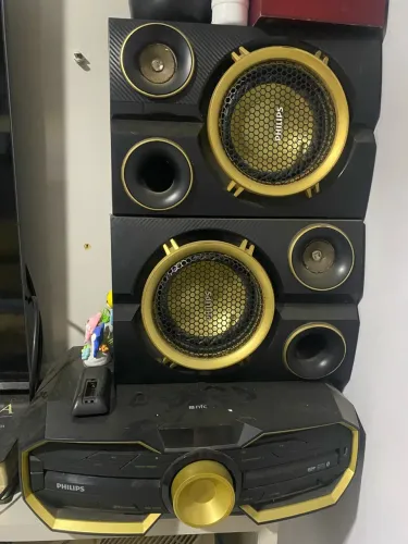 Som Philips Nitro 230W RMS com Bluetooth e USB - Excelente Estado