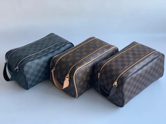Necessaire couro legítimo três modelos italianos da Louis Vuitton