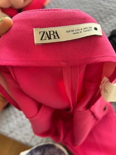 calça zara alfaiataria pink p