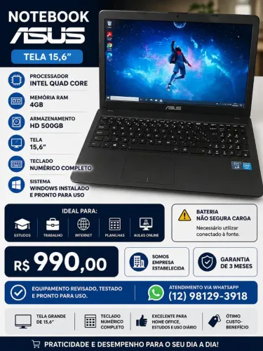 Notebook Asus 15.6