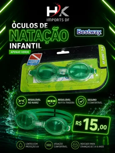 ÓCULOS DE NATAÇÃO INFANTIL BESTWAY VERDE