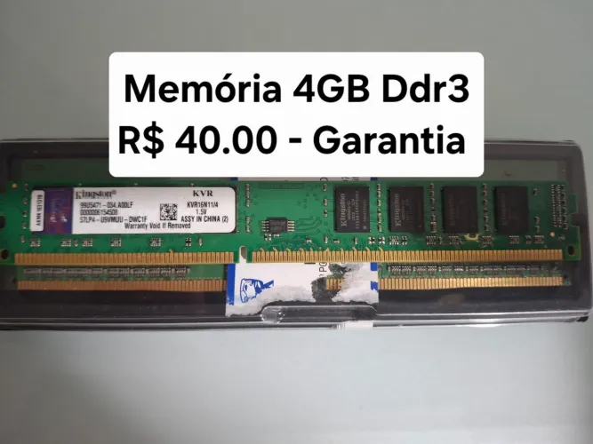 Memória 4GB Ddr3 PC  - Garantia.