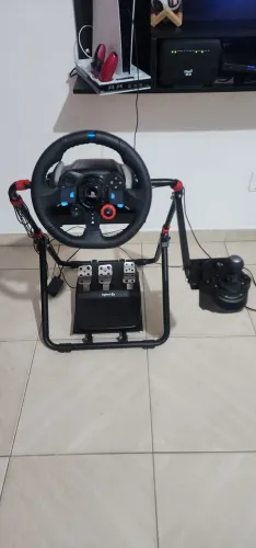 Volante Logitech G29 Playstation e Pc Com Pedais e Marcha + Cokpit Móvel