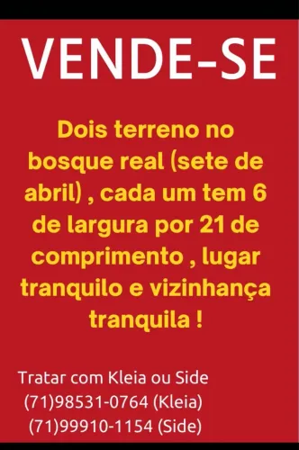 Vendo terreno sete de abril