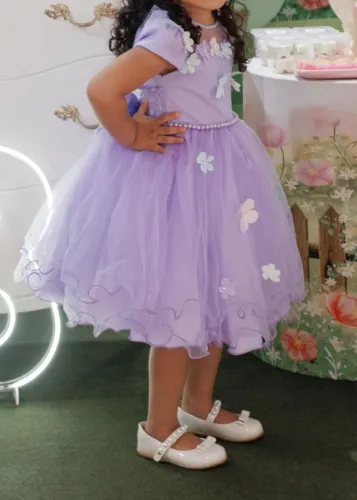 Vestido jardim encantado lilás