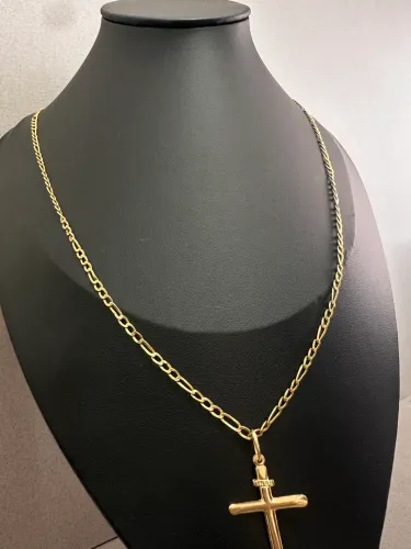 Corrente 3x1 de ouro 4.79g 18k procedência garantia eterna