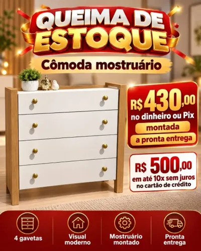 ?Oferta Deixe Quarto do Seu Pequeno Mais Lindo! Cômoda Montada Pronta entrega