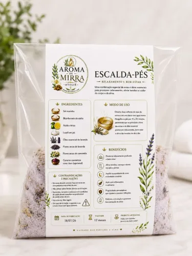Escalda-pés lavanda e camomila