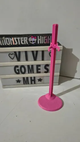 Suporte rosa monster High 