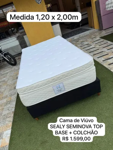 Cama box de Viúvo SEALY SEMINOVA - ENTREGAMOS