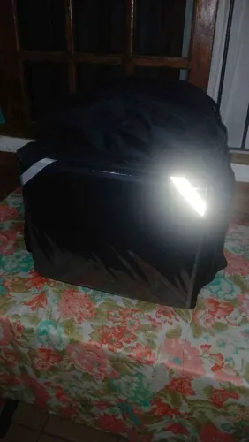 Bag térmica delivery 45L, isopor laminado, bolsos, zíper duplo e alças reforçadas