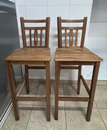 Par de banquetas altas com encosto
