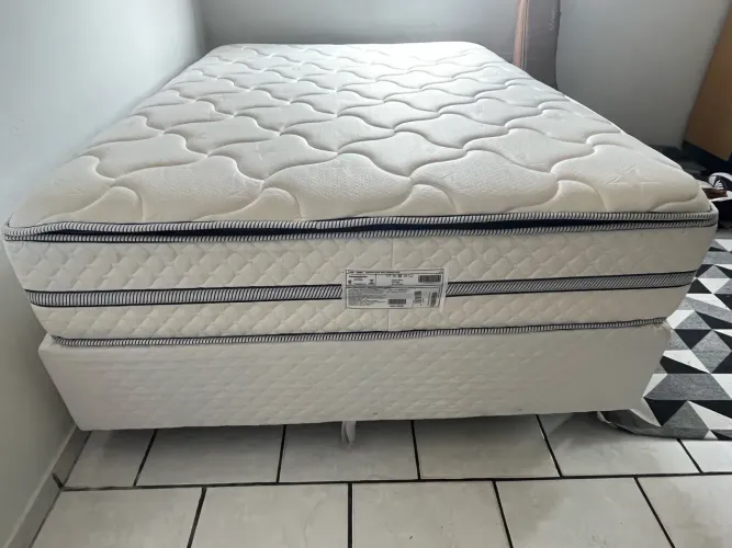 Cama Box casal GAZIN MOLA DIAMOND BLUE
