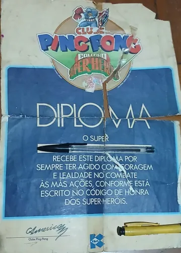 Diploma super herói ping pong