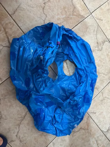 Boia para bebês, dinossauro, com furo para os pés 