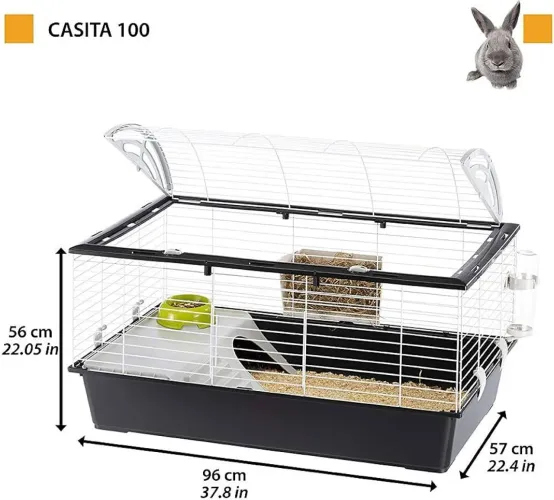 Gaiola Casita 100 - Coelho e Porquinho da índia