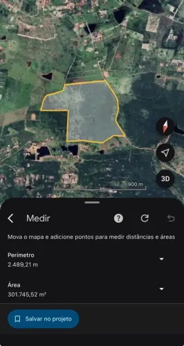 Area de 30 hectares para venda