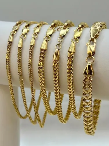 Pulseiras de Prata Banhado a Ouro
