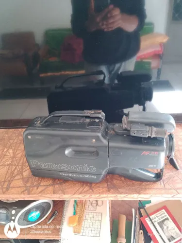 Filmadora Panasonic vhs vintage 1990 para coleção ou decoração 