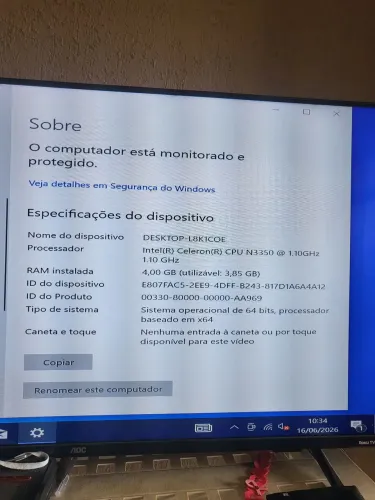 Mini PC Intel Celeron 4GB RAM - 64GB