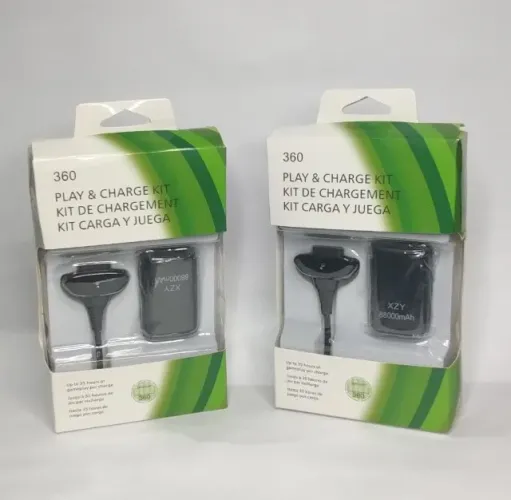 Xbox 360 Bateria + Cabo Carregador de Controle