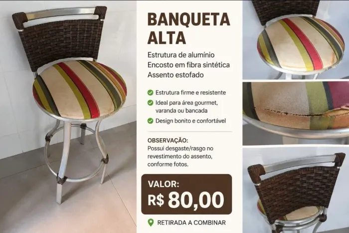 Vende 2 banquetas altas