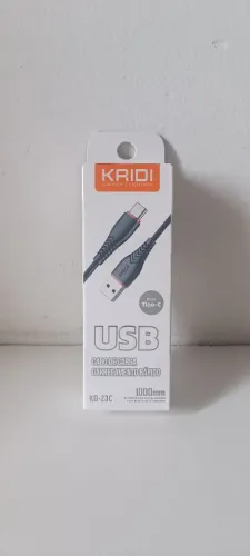 Cabo de carregamento rápido Kaidi USB Tipo-C de 1M