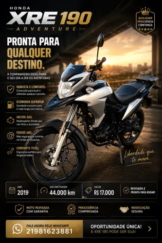 Xre 190 Adventure 2019 Baú e acessórios 