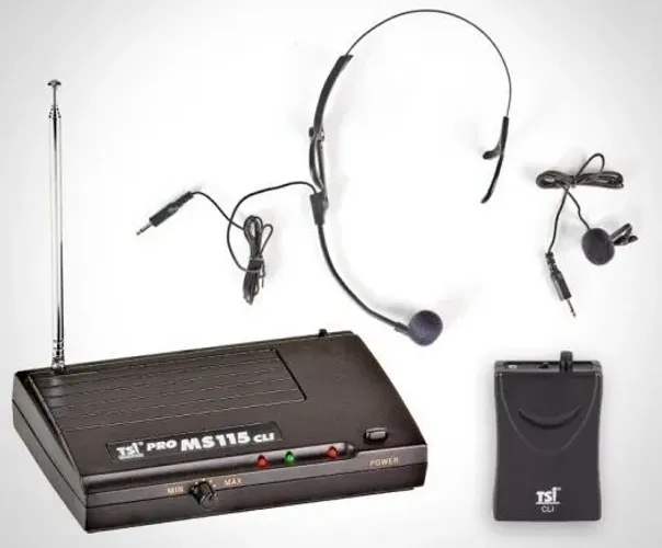 Microfone sem fio TSI MS115 CLI TSI: cabeça; lapela ou instrumentos