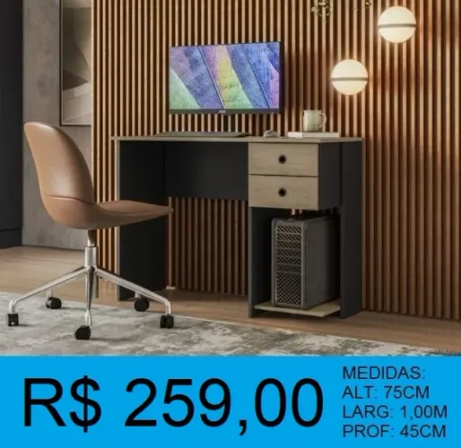 ESCRIVANINHA - COM 2 GAVETAS -3 CORES DISPONIVEL = TEMOS PRONTA ENTREGA