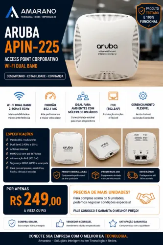 Aruba APIN-225 Access Point Corporativo Wi-Fi Dual Band | Testado