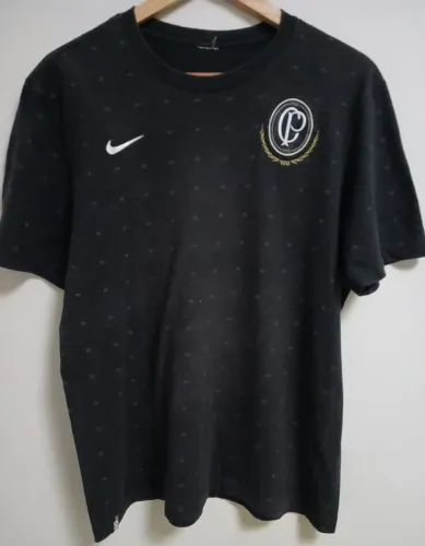 Camiseta Corinthians Nike Centenário Original Preta Bordada Tam GG