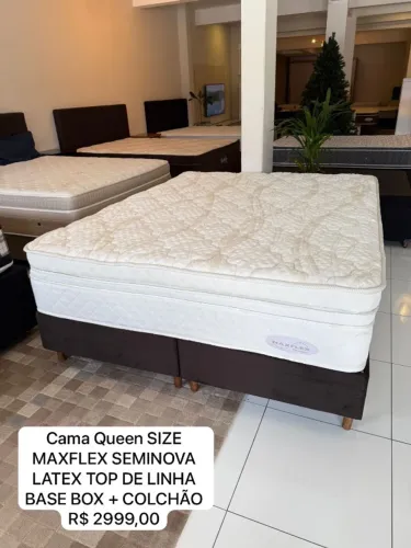 Colchão Queen MAXFLEX SEMINOVO TOP LATEX - Entregamos!