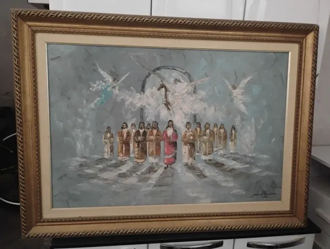 Quadro os 12 apóstolo pintada a óleo