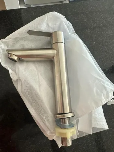 Torneira Aço Inox Escovada Para Lavatório Pia De Mesa