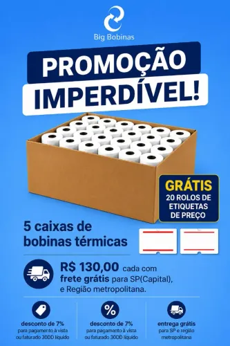 Bobinas para cupom fiscal