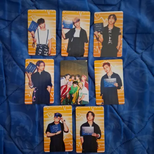 15 photocards BTS - frente e verso - Butter + photoshoot/ model - fanmade - ótimo estado