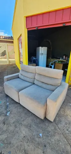 sofa retrátil e reclinável tecido suede berge bem conservado ENTREGA GRÁTIS