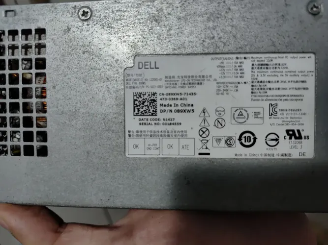 Fonte | 220W | Dell | Confiável | Barata | Pequena