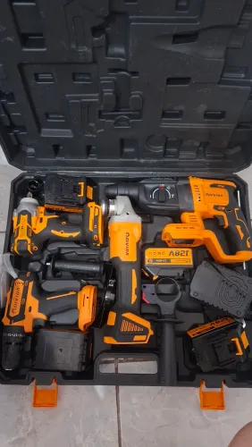 KIT DE FERRAMENTAS OIVIDA 4 EM 1 A BATERIA - COMPLETO COM MALETA