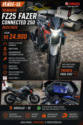 YAMAHA FZ25 FAZER CONNECTED 250 - 2025/2025
