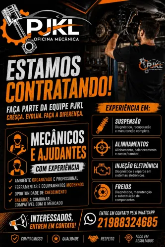 VAGA OARA MECÂNICO OU AJUDANTE