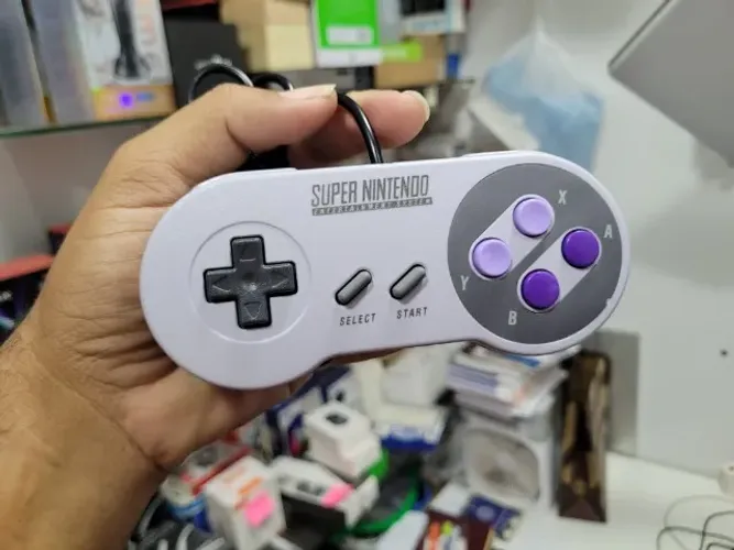 Controle Original Super Nintendo SNES Classic Edition - Compatível SNES Mini / Wii / Wii U