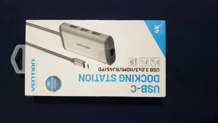 Vention Hub USB-C 6-in-1 HDMI/RJ45/3xUSB/PD 100W