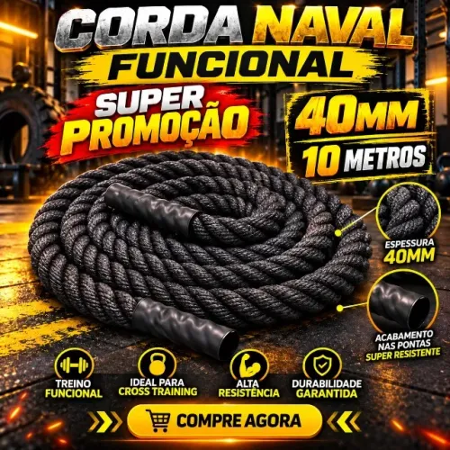 CORDA NAVAL 40MM COM 10 METROS