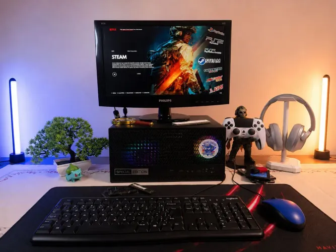 PC completo Core i5, 8GB, SSD, placa de vídeo e monitor 19