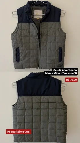 Colete acolchoado - Marca Milon - tamanho 10